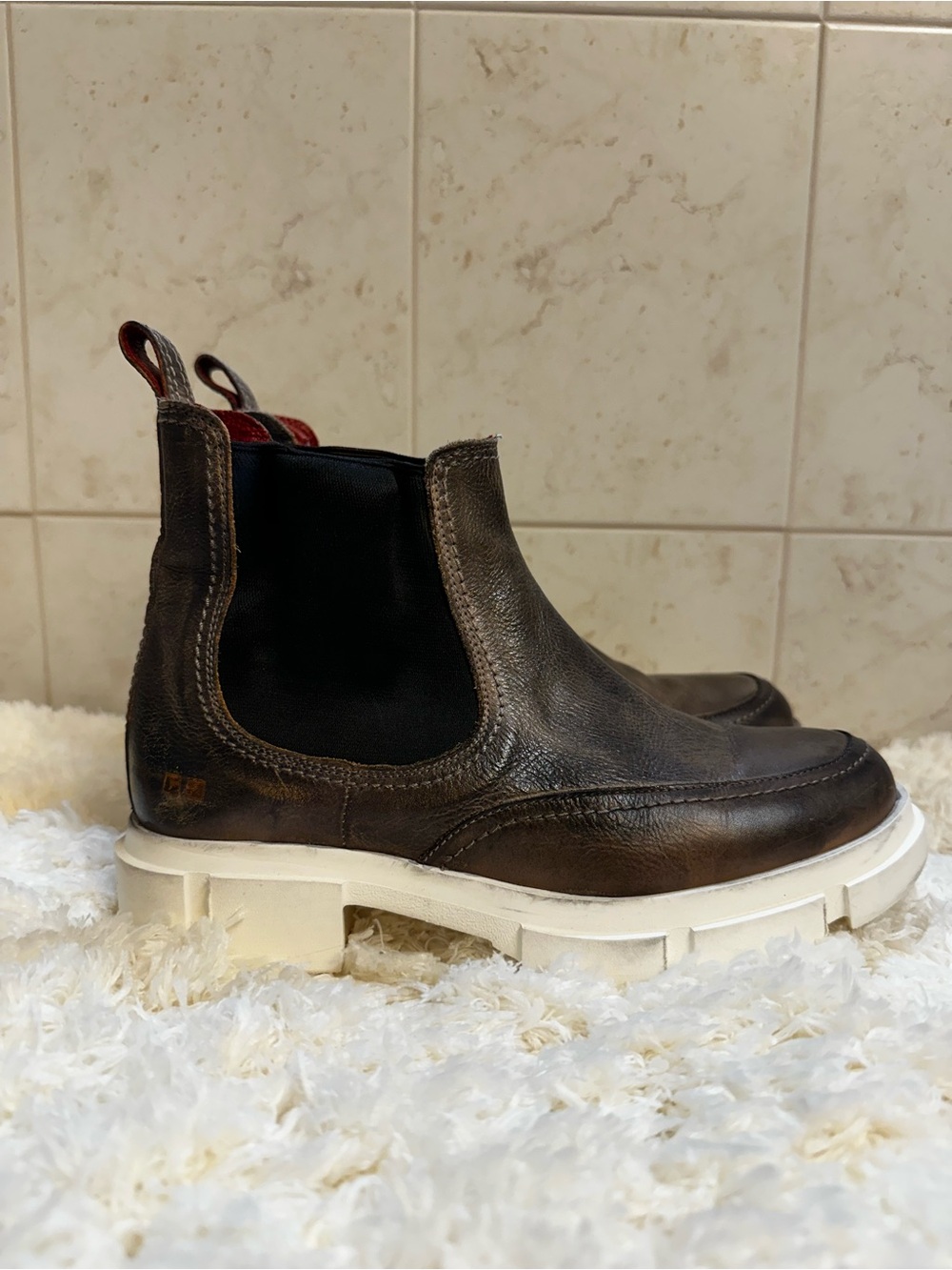 Bed Stu Randi Chelsea Boots Graphito Rustic SZ 8.5 Hobo Pull On Distressed